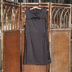 Amelia Black & Brown Midi Dress